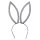 Haarreif Bunny schwarz mit Glitzer Steinen Hasenohren Hase Kaninchen Fascinator Haarreif