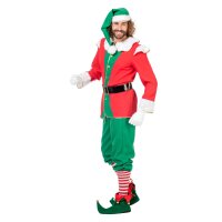 Weihnachten Elfe Wichtel rot grün mit Mütze Weihnachtswerkstatt Nikolaus Helfer