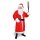 Nikolaus langer Plüschmantel Mütze + Gürtel Nikolauskostüm Weihnachtsmann Kostüm