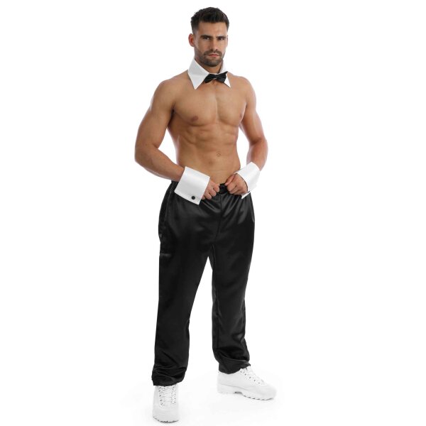 Stripperhose mit Klettverschluss für Gogo Tänzer in Schwarz M/L