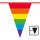 Regenbogen Wimpelkette für Mottopartys Prideevents 10 Meter für Freude.