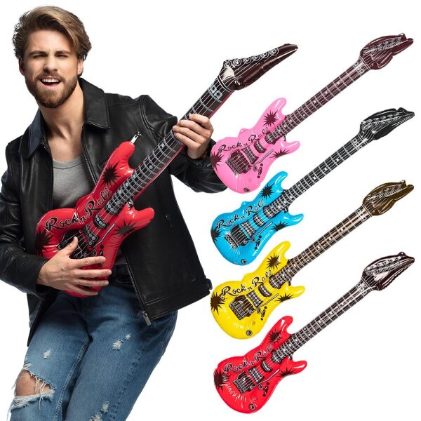 Rockstar-Feeling: Luftgitarre Aufblasbare Gitarre in 4 Farben, 106 cm Länge