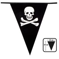 Piratenabenteuer 6m Piraten Wimpelkette für Ihre Mottoparty Totenkopf