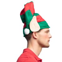 Verbreiten Sie Weihnachtszauber mit unserer Elf Weihnachtsmütze in Grün und Rot!