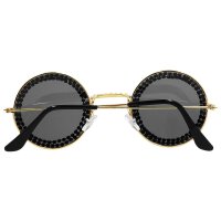 60er & 70er Jahre  Partybrille Hippie Silber -...