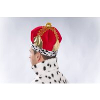 Prunkvolle Krone Königskrone Samt rot mit goldverzierung Nikolaus Weihnachten