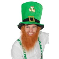 grüner Hut mit braunem Bart St. Patricks Day mit...