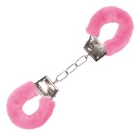 Junggesellinnen Abschied Handschellen rosa Plüsch JGA Schlüssel Party Erotik