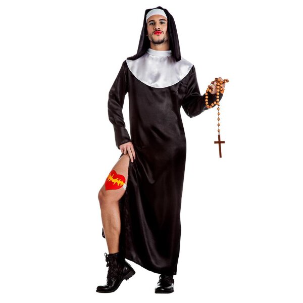 sexy Nonnen Kostüm für Männer Herren Outfit Erwachsenenkostüm XL