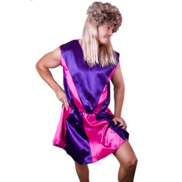 Süßes Herren Cheerleader Kostüm in lila/pink für spektakuläre Auftritte!