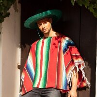 Mexiko Poncho mexikanisches Kostüm Verkleidung Fasching