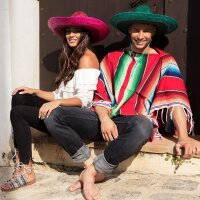 Mexiko Poncho mexikanisches Kostüm Verkleidung Fasching