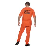 Sträfling Gefangener Kostüm orange 56