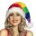 Nikolausmütze Regenbogen bunte Weihnachtsmannmütze Weihnachten