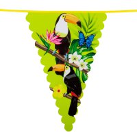 Tukan Wimpelkette ca 6 m Riesen Wimpel 30x45 cm Hawaii Party Strandparty